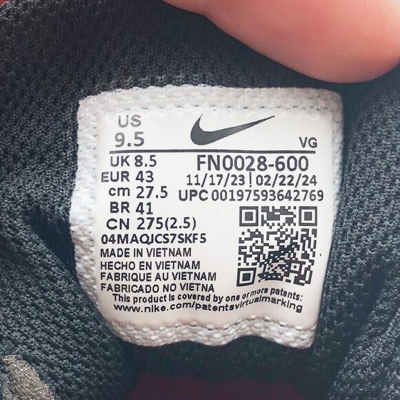 Nike Men's Alpha Menace 4 Shark Football Cleats Size 9.5 Red White NWOB - Picture 11 of 11